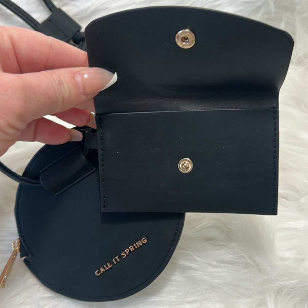 CALL IT SPRING - Black Zippered Change Pouch and c/c holder. 18” should drop.